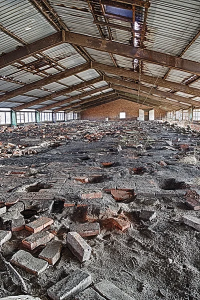 Zničené továrny — Stock fotografie