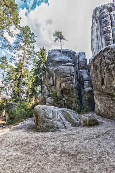 Adrspach - città di roccia — Foto Stock