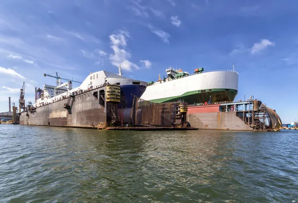 Scheepswerf kranen — Stockfoto