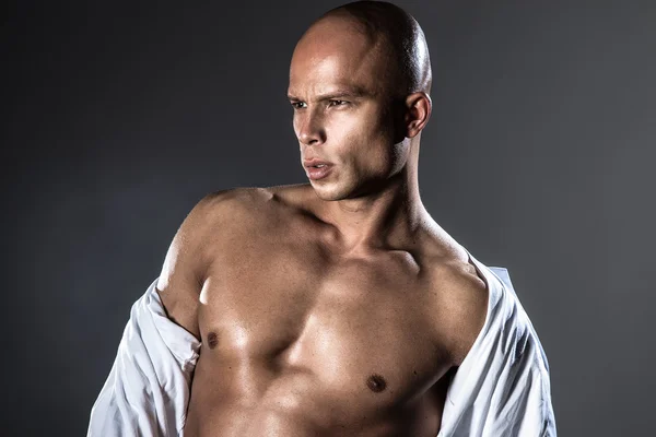 Retrato de homem careca hansome . — Fotografia de Stock