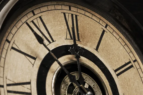 Old Grandfather Clock Soon to Strike Midnight — Stock Photo, Image