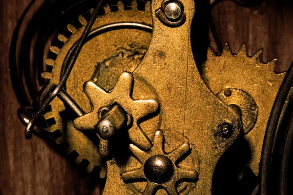 Gears Inside an Old Grandfather Clock — Stock Photo, Image