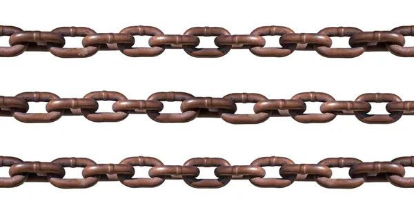 Rusty chain isolated on white — Stock Photo, Image