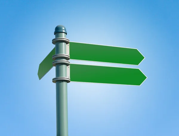 Blank street sign with 3 signs — Stock Photo, Image