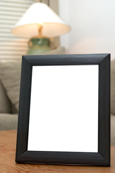 Blank black picture frame — Stock Photo, Image