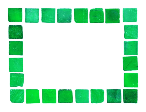 Green ceramic tile frame — Stock Photo, Image