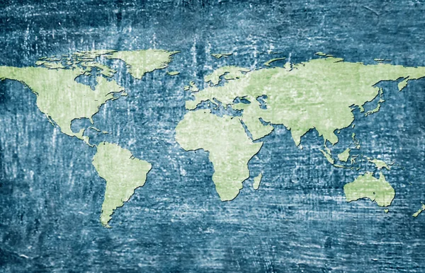 Карта мира на гранж-фоне — стоковое фото