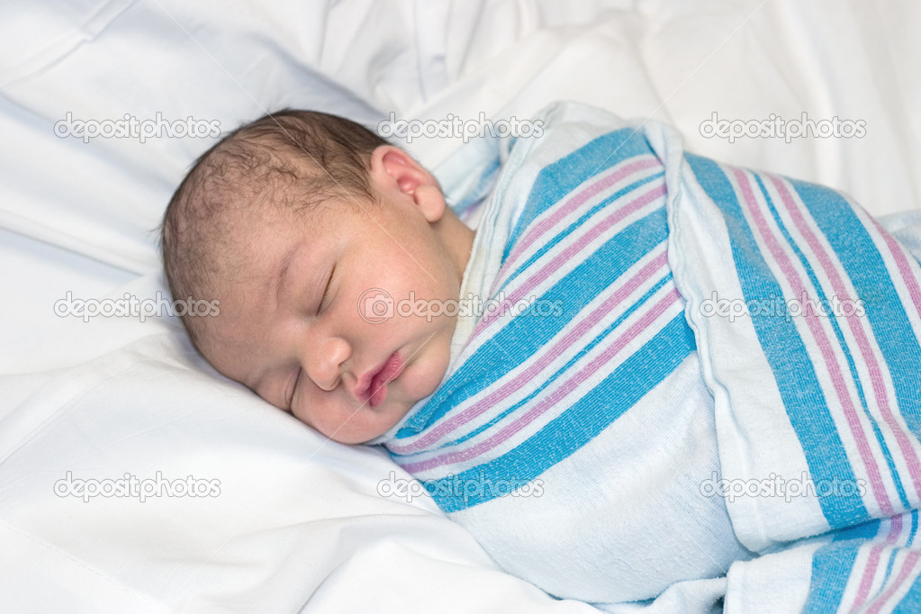 Newborn Sleeping in Hospital