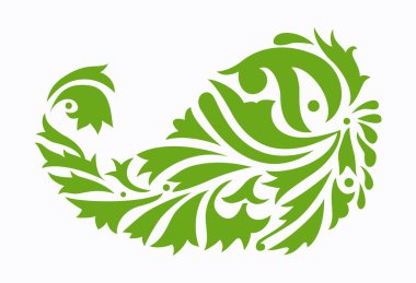 Paisley dekoratif öğe. Paisley, boteh, buta desenli geleneksel Hint çiçek deseni. Asya bitki deseni