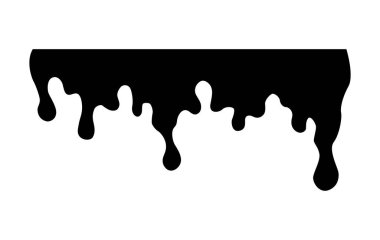 Akan kan kan damlaları çizimi. Cadılar Bayramı çıkartması. Dekorasyon için çizgi film silueti