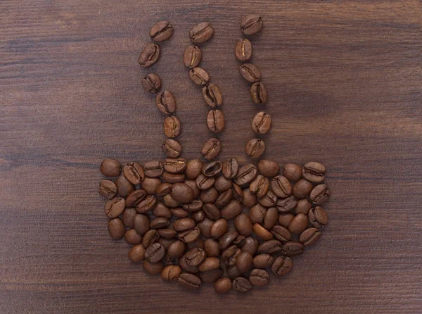 Taza de café hecha de granos de café — Foto de Stock