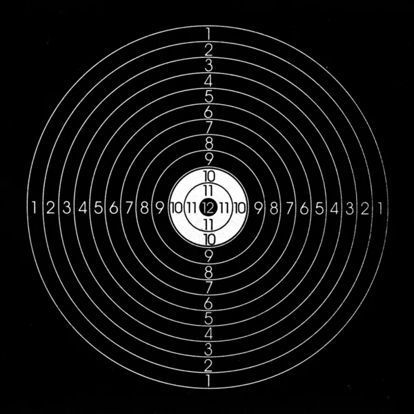 Black and white shooting target background — Stock Photo, Image