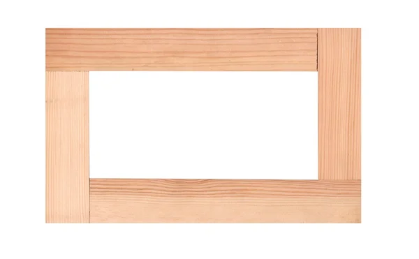 Simple brown wooden photo frame — Stock Photo, Image