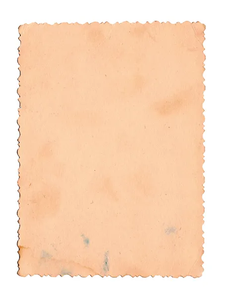 Eski fotoğraf kağıdı üzerine beyaz izole — Stok fotoğraf