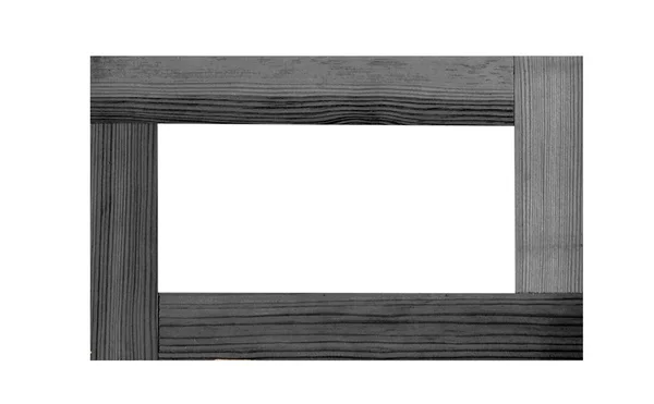 Houten frame op witte achtergrond — Stockfoto