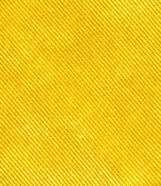 Gele geribde corduroy textuur achtergrond — Stockfoto