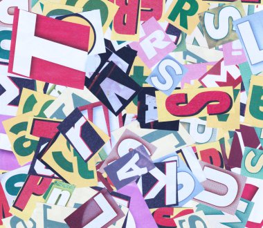 renkli gazete kupürleri ile arka plan