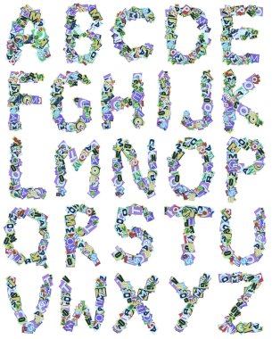 mektup, gazete kupürleri kolaj yapılmış