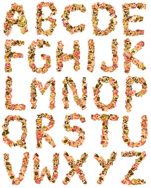 mektup, gazete kupürleri kolaj yapılmış