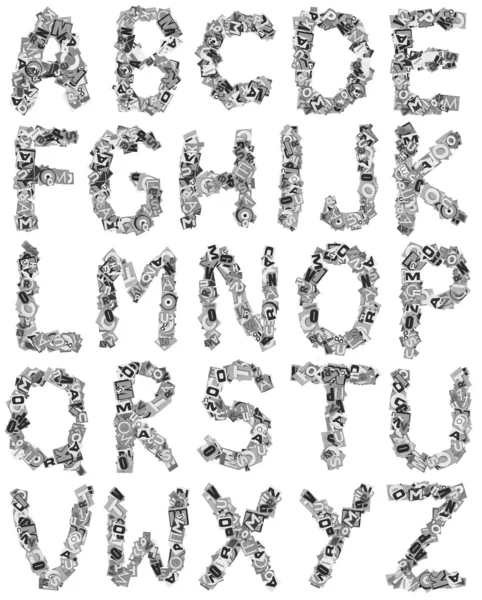 Collage av tidningsklipp av bokstäver — Stockfoto