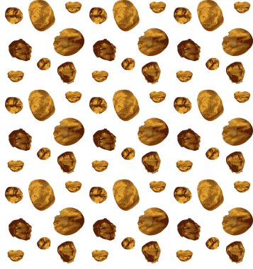 El ile Seamless Modeli altın daireler çizdim. Altın polka noktalı desene