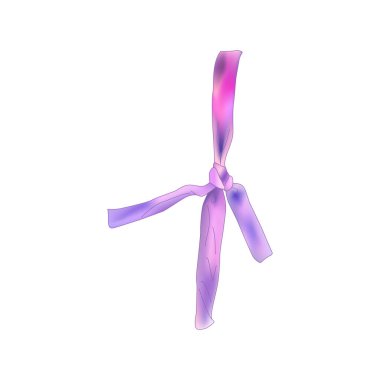 Dekoratif çok renkli yay ve beyaz arka planda uzun şeritli. Vektör illüstrasyonu