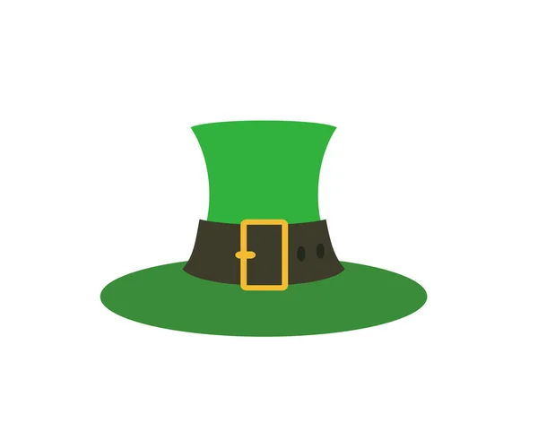 St. patrick green irish hat party lucky decoration icon vector illustration. — Stock Vector