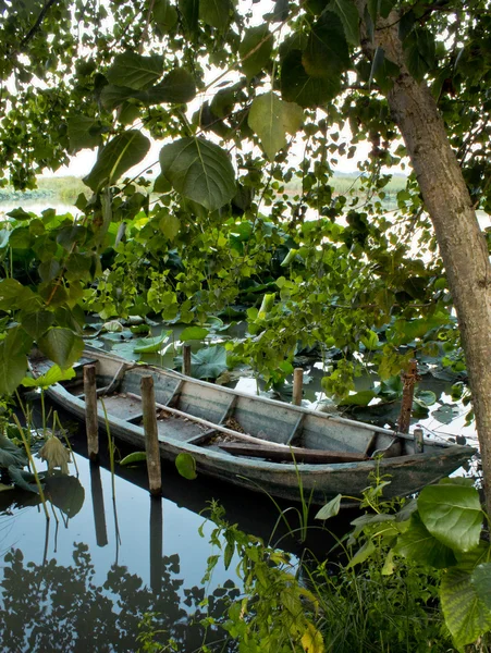 El barco en el lago — Foto de Stock