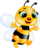 kreslené vtipné včela