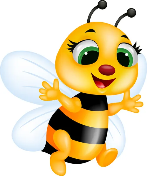 Roliga bee cartoon — Stockfoto