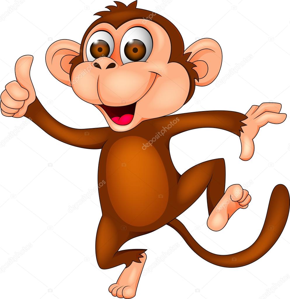 Monkey cartoon dancing