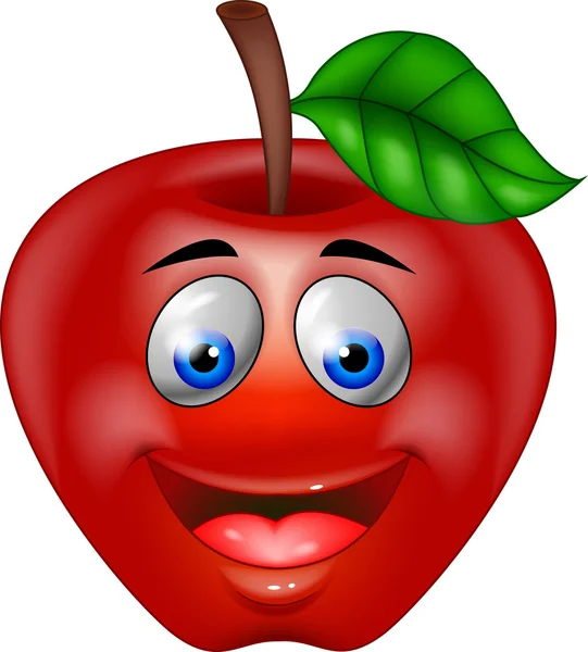 Apple stripfiguur — Stockvector