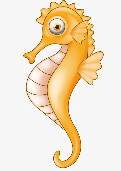 Grappige seahorse cartoon — Stockvector