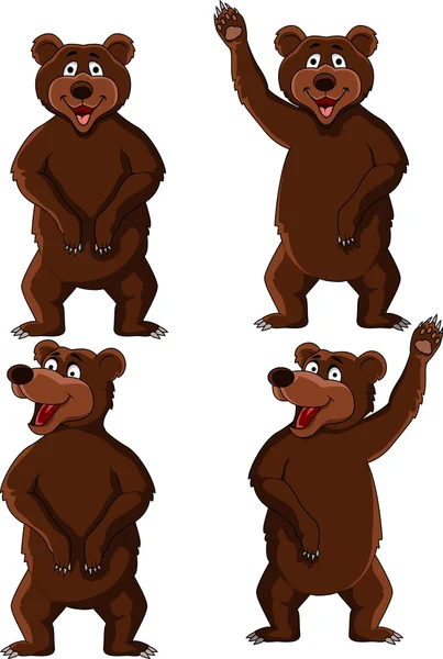 Brown bear cartoon — Stock Vector