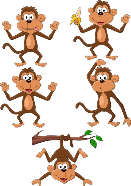 Caricature de singe — Image vectorielle