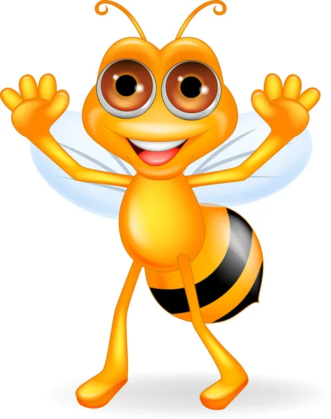 Funny bee cartoon — Stock Vector