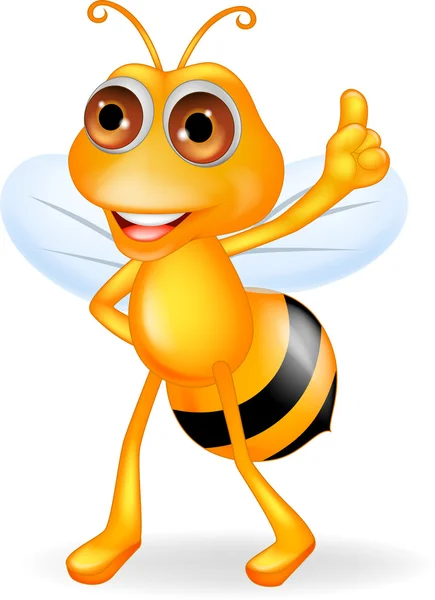 Funny bee cartoon — Stock Vector