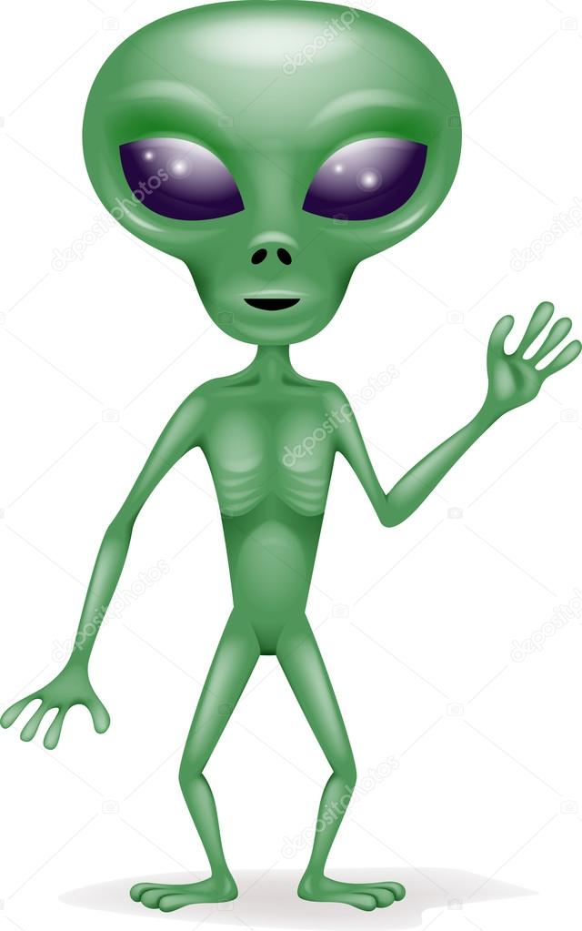 Green alien cartoon