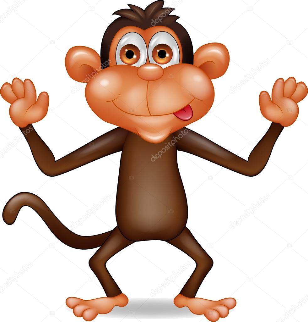 Happy monkey — Stock Vector © tigatelu 18812269