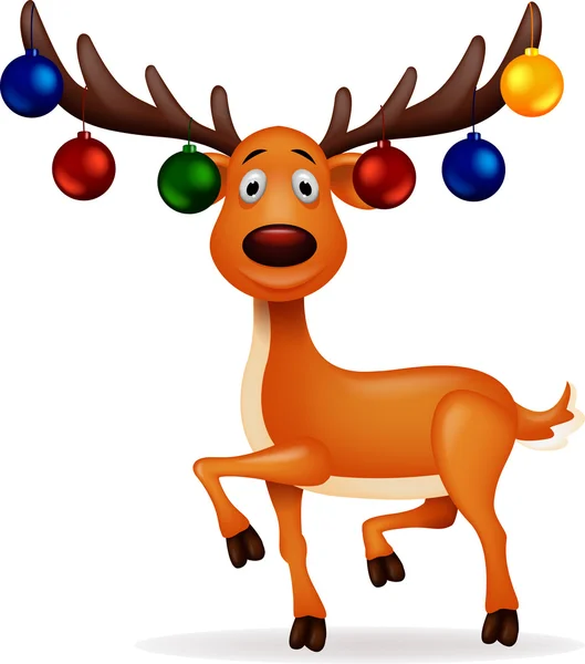 圣诞球的鹿 — 图库矢量图片