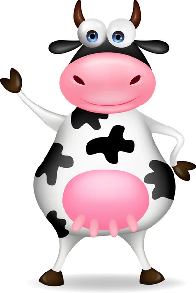 Caricatura de vaca — Vector de stock