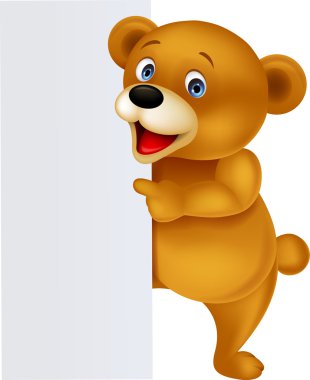 boş işareti karikatür komik ayı