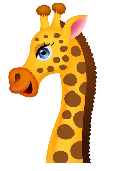 Giraffenkopf-Karikatur — Stockvektor