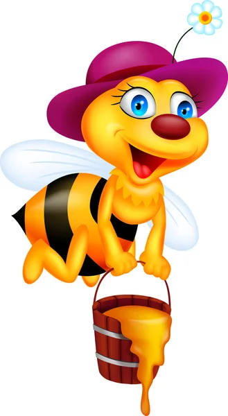 Grappige bee cartoon — Stockvector