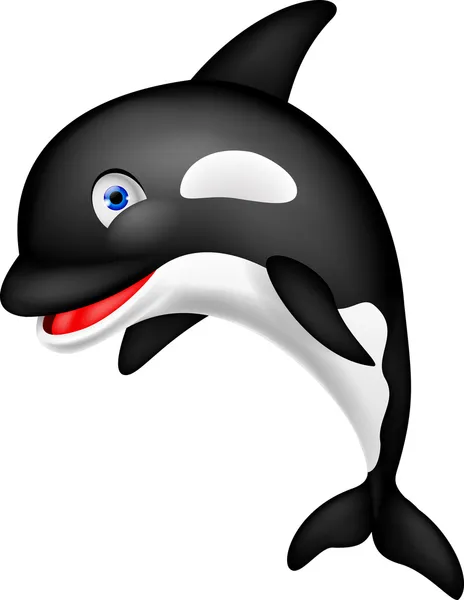 Caricatura de ballena asesina — Vector de stock