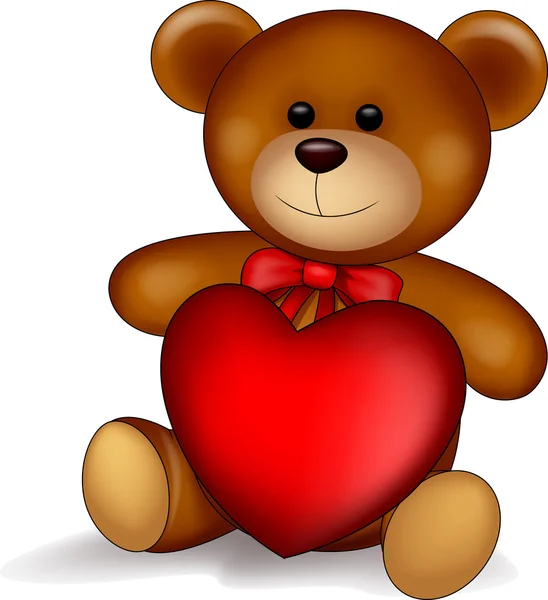 Nallebjörn med kärlek — Stock vektor