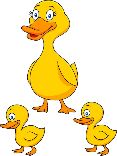 Duck family cartoon — Stock Vector