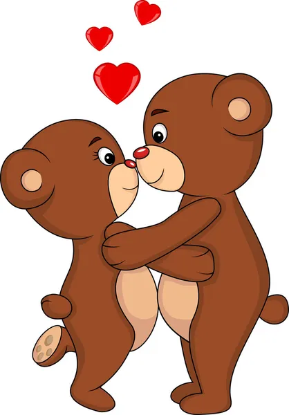 Αρκούδα φιλιά — Διανυσματικό Αρχείο