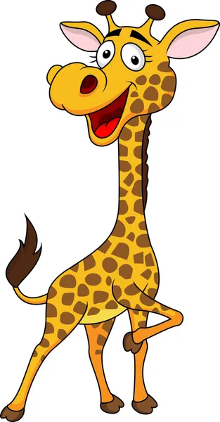 Cute giraffe cartoon — Stock Vector