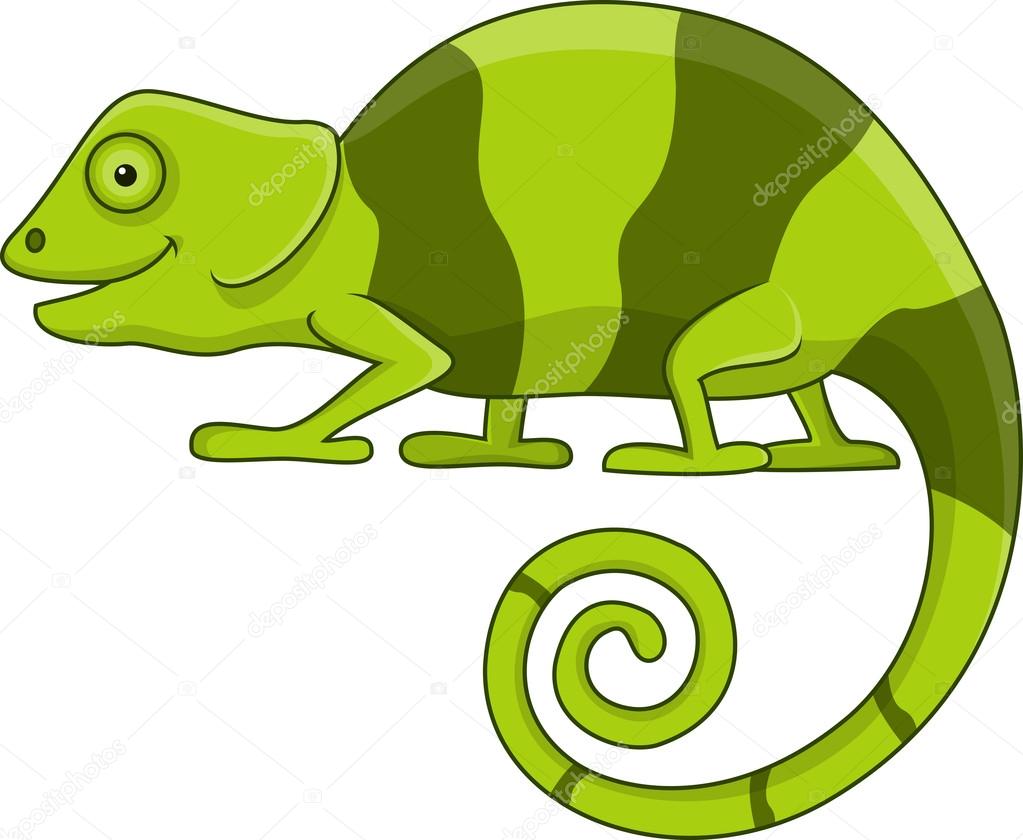 camaleão de personagem de desenho animado vetores de stock
